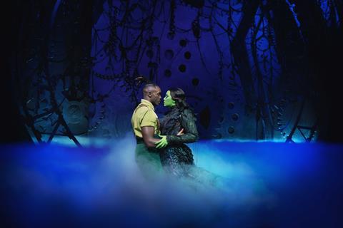 Ryan Reid (Fiyero) and Alexia Khadime (Elphaba) star in Wicked the musical in London's West End.